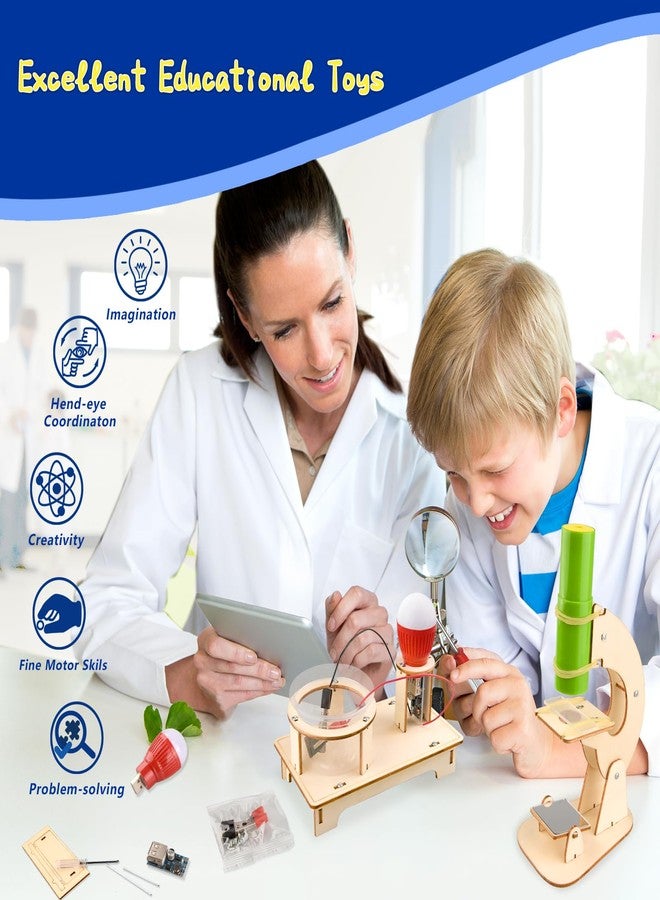 مجموعة أدوات العلوم والتكنولوجيا والهندسة والرياضيات 6 في 1 للأطفال، ومجموعات الفنون والحرف الخشبية، وألعاب العلوم والتكنولوجيا والهندسة والرياضيات للأولاد والبنات من عمر 8-12 سنة، و5-7 سنوات، و8 سنوات، و10 سنوات، و12 سنة، و13 سنة، و14 سنة، وفكرة هدية، ومجموعة نماذج هندسية ثلاثية الأبعاد للألغاز - Image 4